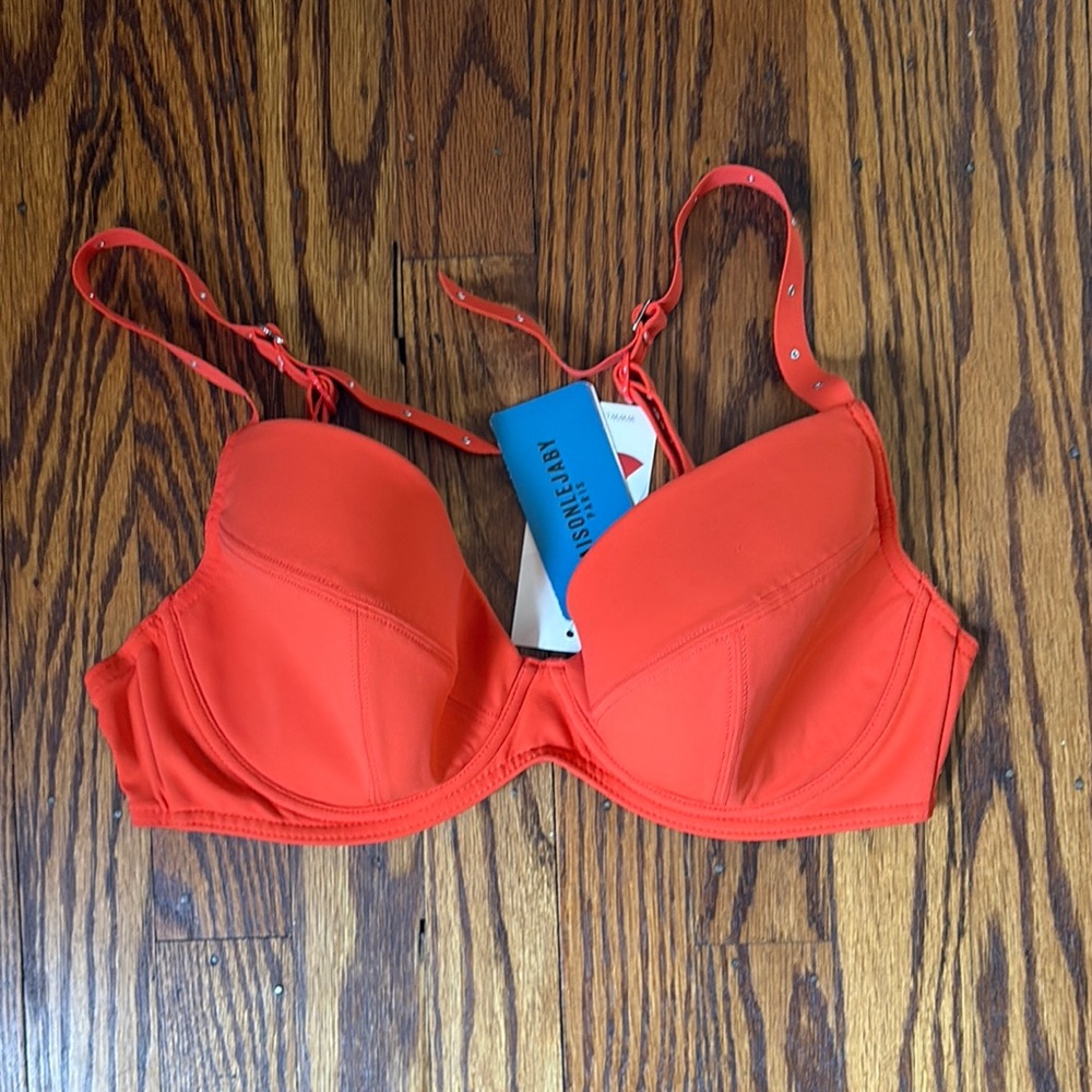Women's Orange Underwire Bikini Top